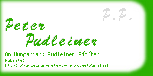 peter pudleiner business card